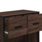 Preview: Nachttisch Braun Eichen-Optik 60x31x60 cm Holzwerkstoff Metall