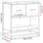 Preview: Nachttisch Braun Eichen-Optik 60x31x60 cm Holzwerkstoff Metall