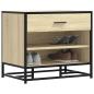 Preview: ARDEBO.de - Schuhbank Sonoma-Eiche 60x40x53,5 cm Holzwerkstoff und Metall