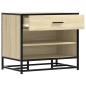 Preview: Schuhbank Sonoma-Eiche 60x40x53,5 cm Holzwerkstoff und Metall