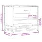 Preview: Schuhbank Sonoma-Eiche 60x40x53,5 cm Holzwerkstoff und Metall