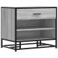 Preview: Schuhbank Grau Sonoma 60x40x53,5 cm Holzwerkstoff und Metall