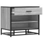 Preview: Schuhbank Grau Sonoma 60x40x53,5 cm Holzwerkstoff und Metall