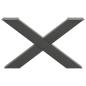 Preview: Couchtischbeine X-Form 2 Stk. Anthrazit 70x(42-43) cm Stahl