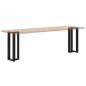 Preview: ARDEBO.de - Konsolentischbeine T-Form 2 Stk. Schwarz 38x25x(72-73) cm Stahl