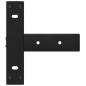 Preview: Konsolentischbeine T-Form 2 Stk. Schwarz 38x25x(72-73) cm Stahl