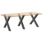 Preview: ARDEBO.de - Esstischbeine X-Form 3 Stk. Anthrazit 90x(72-73) cm Stahl