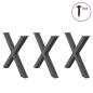 Preview: Esstischbeine X-Form 3 Stk. Anthrazit 90x(72-73) cm Stahl