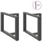Preview: Couchtischbeine T-Form 2 Stk. Anthrazit 70x25x(42-43) cm Stahl
