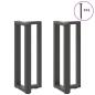 Preview: Konsolentischbeine T-Form 2Stk. Anthrazit 38x25x(72-73)cm Stahl