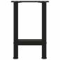 Preview: Couchtischbeine Schwarz 2 Stk. 28x(42-43) cm Stahl