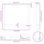 Preview: Couchtischbeine Anthrazit 2 Stk. 80x(72-73) cm Stahl