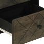 Preview: Nachttisch Schwarz 40x33x46 cm Massivholz Mango
