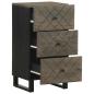 Preview: Sideboard Schwarz 40x33x75 cm Massivholz Mango
