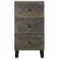Preview: Sideboard Schwarz 40x33x75 cm Massivholz Mango