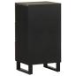 Preview: Sideboard Schwarz 40x33x75 cm Massivholz Mango