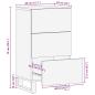 Preview: Sideboard Schwarz 40x33x75 cm Massivholz Mango