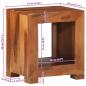 Preview: Beistelltisch 37x29x40 cm Massivholz Akazie