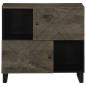 Preview: Sideboard Schwarz 80x33x75 cm Massivholz Mango