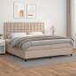 Preview: ARDEBO.de - Boxspringbett Matratze Cappuccino-Braun 200x200cm Kunstleder