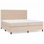 Preview: Boxspringbett Matratze Cappuccino-Braun 200x200cm Kunstleder