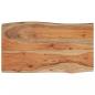 Preview: Tischplatte 70x40x2,5 cm Rechteckig Massivholz Akazie Baumkante