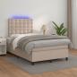 Preview: Boxspringbett mit Matratze & LED Cappuccino-Braun 120x190 cm