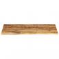 Preview: Tischplatte 100x60x2,5 cm Baumkante Massivholz Raues Mangoholz