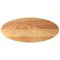 Preview: Tischplatte Hellbraun 140x60x2 cm Massivholz Eiche Oval
