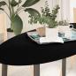 Preview: ARDEBO.de - Tischplatte Dunkelbraun 120x60x2 cm Massivholz Eiche Oval