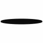 Preview: Tischplatte Dunkelbraun 120x60x2 cm Massivholz Eiche Oval