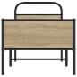 Preview: Bettgestell ohne Matratze 75x190 cm Sonoma-Eiche Holzwerkstoff