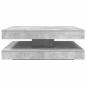 Preview: Couchtisch 360-Grad Drehbar Betongrau 90x90x34,5 cm