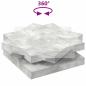 Preview: Couchtisch 360-Grad Drehbar Betongrau 90x90x34,5 cm