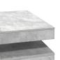 Preview: Couchtisch 360-Grad Drehbar Betongrau 90x90x34,5 cm