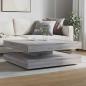 Preview: Couchtisch 360-Grad Drehbar Grau Sonoma 90x90x34,5 cm