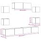 Preview: 7-tlg. TV-Schrank-Set Wandmontage Altholz-Optik Holzwerkstoff