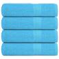 Preview: ARDEBO.de - Badetücher 4 Stk. Türkis 100x150 cm 360 g/m² 100% Baumwolle