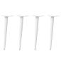 Preview: ARDEBO.de - Couchtischbeine Konische Form 4 Stk. Weiß 30-31 cm Stahl