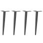 Preview: ARDEBO.de - Couchtischbeine Konische Form 4 Stk. Anthrazit 42-43 cm Stahl