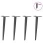 Preview: Couchtischbeine Konische Form 4 Stk. Anthrazit 42-43 cm Stahl