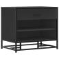Preview: Schuhbank Schwarz 60x40x53,5 cm Holzwerkstoff und Metall