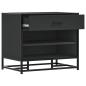 Preview: Schuhbank Schwarz 60x40x53,5 cm Holzwerkstoff und Metall