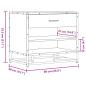 Preview: Schuhbank Schwarz 60x40x53,5 cm Holzwerkstoff und Metall
