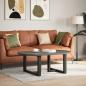 Preview: Couchtischbeine T-Form 2 Stk. Schwarz 70x25x(42-43) cm Stahl