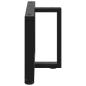 Preview: Couchtischbeine T-Form 2 Stk. Schwarz 70x25x(42-43) cm Stahl