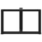 Preview: Couchtischbeine T-Form 2 Stk. Schwarz 70x25x(42-43) cm Stahl
