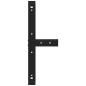 Preview: Couchtischbeine T-Form 2 Stk. Schwarz 70x25x(42-43) cm Stahl