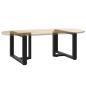 Preview: Couchtischbeine T-Form 2 Stk. Schwarz 70x25x(42-43) cm Stahl