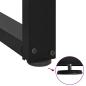 Preview: Couchtischbeine T-Form 2 Stk. Schwarz 70x25x(42-43) cm Stahl